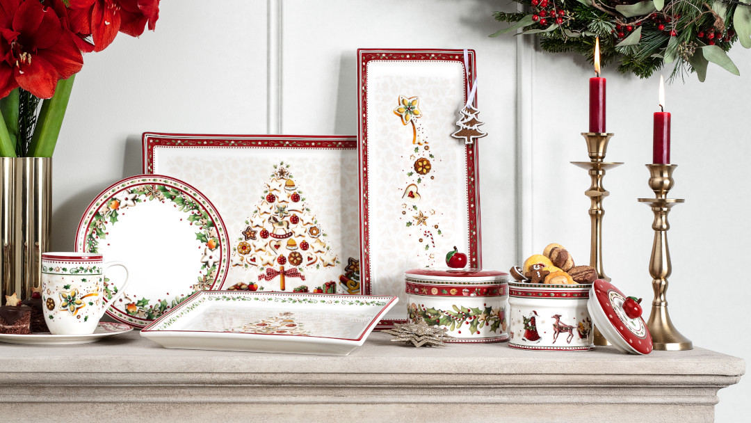 Porcelanowa Zastawa Stołowa Świąteczna Winter Bakery Delight Półmiski Pojemniki na Ciastka Kubki Talerze Villeroy & Boch