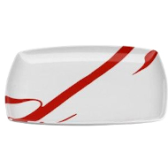 Prostokątny talerz na przystawki