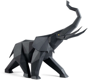 Figurka Słoń czarny mat