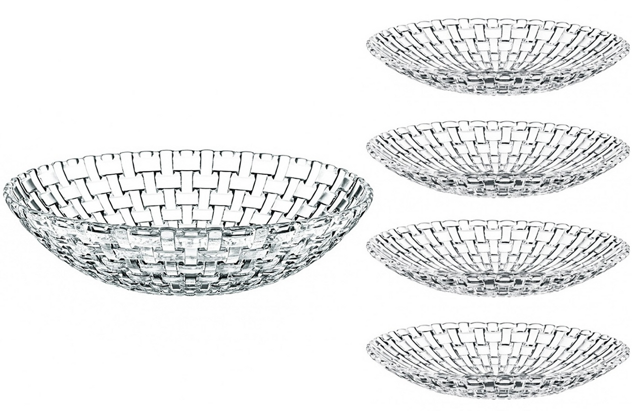 Zestaw kryształowych misek 5 el.