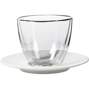 Filiżanka do białej kawy ze spodkiem 2 el.