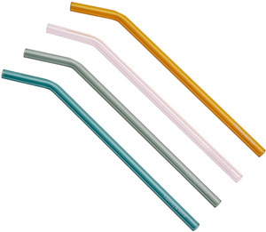 Szklane słomki 4 szt.