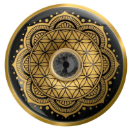 Broszka "Kwiat życia" czarna