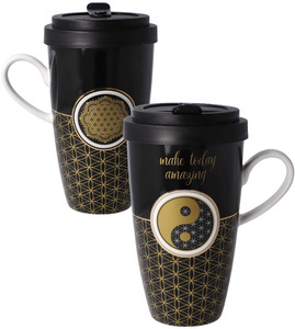 Kubek na wynos "Yin Yang Black"