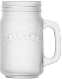 Słoik 0,4l, biały, Frosted