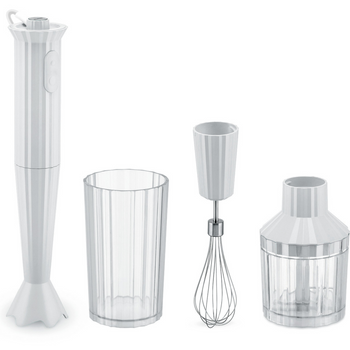 Zestaw z blenderem biały Plissé