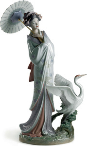 Figurka Japonka z parasolką