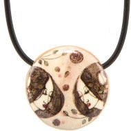 Naszyjnik porcelanowy "Dzikie Bratki"