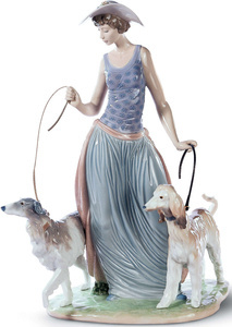 Figurka Kobieta z psami