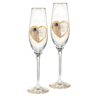 Kieliszki do szampana "Heart Kiss" 2szt