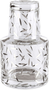 Kryształowa karafka ze szklanką