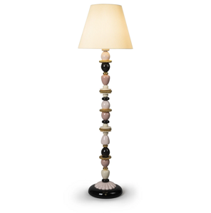 Lampa podłogowa Firefly. Różowy i złoty