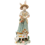 Figurka "Lady Bunny with Flower Basket"
