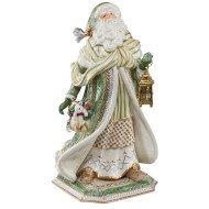 Figurka św. Mikołaj w zielonym płaszczu