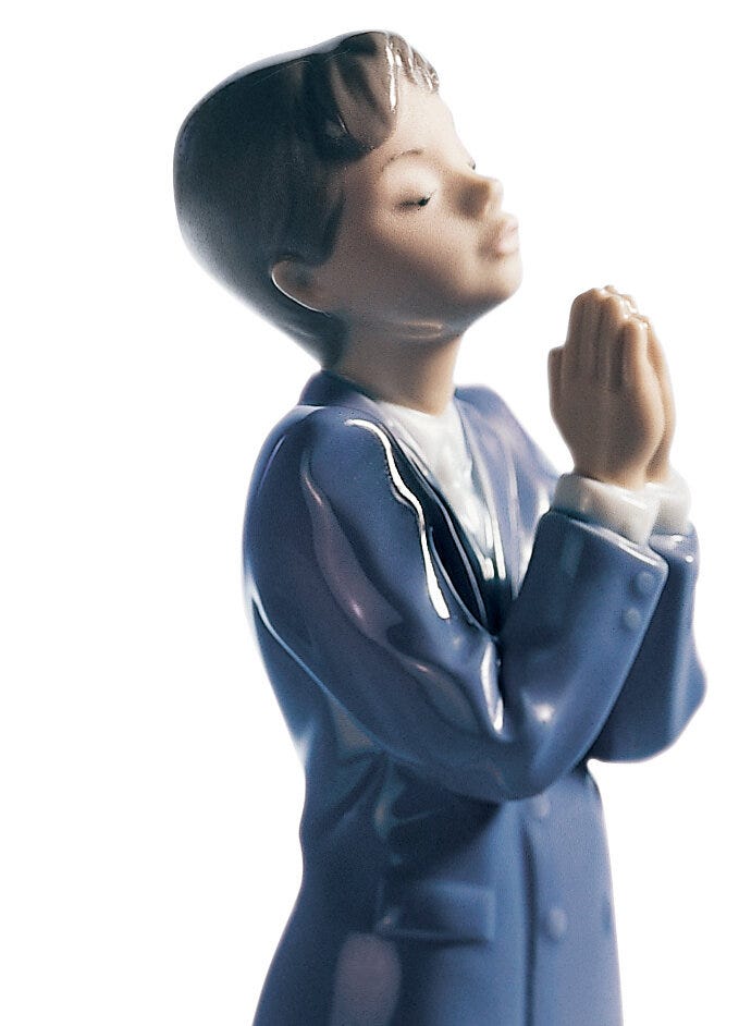 Modlitwa komunijna chłopca